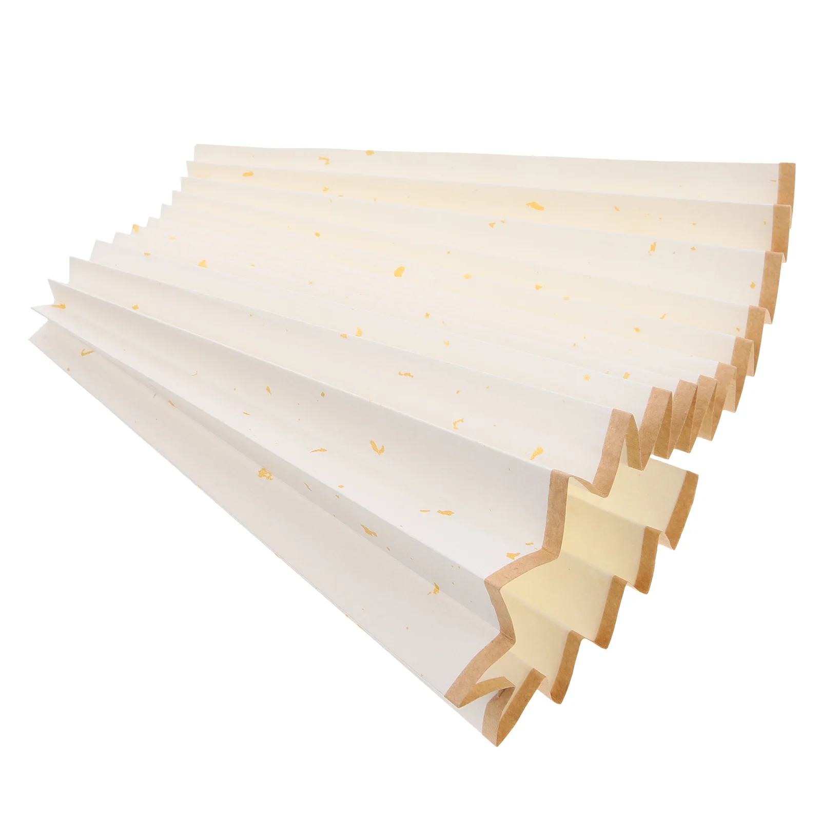 

Gold Sprinkled Paper Fan Materials Blank Surface DIY Folding Fans Craft Supplies Lightweight Decorative Foldable Fan Surfaces