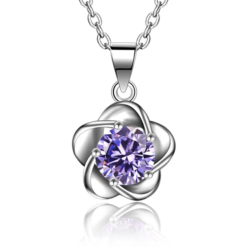 925 Silver 18k Gold Plated Necklace Single Sparkling Zircon Clavicle Chain for Women Wedding Sterling Silver Jewelry collares