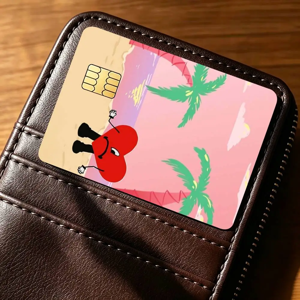 V-Vintage Tropical Latin Bad Bunny  Credit Card HD Stickers Small Chip Waterproof Sticker Game Card Decal Gift