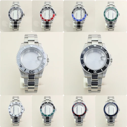 Caja de reloj NH35 de buceo 20ATM, 40mm, para NH34 NH35 NH36 NH38 4R36 Miyota8215 ETA2824, pulsera de acero con movimiento, hebilla deslizante de zafiro