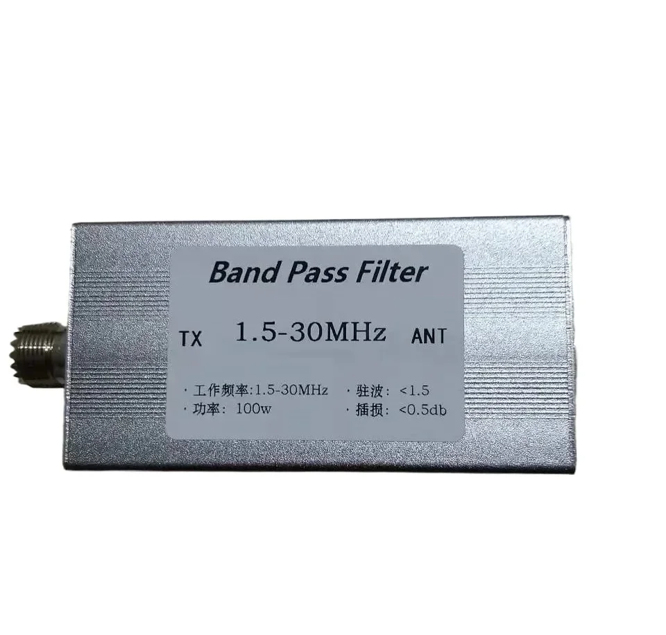 

HF Bandpass Filter 1.5-30 MHz BPF Bandpass Filter, Anti-interference 100w M Female