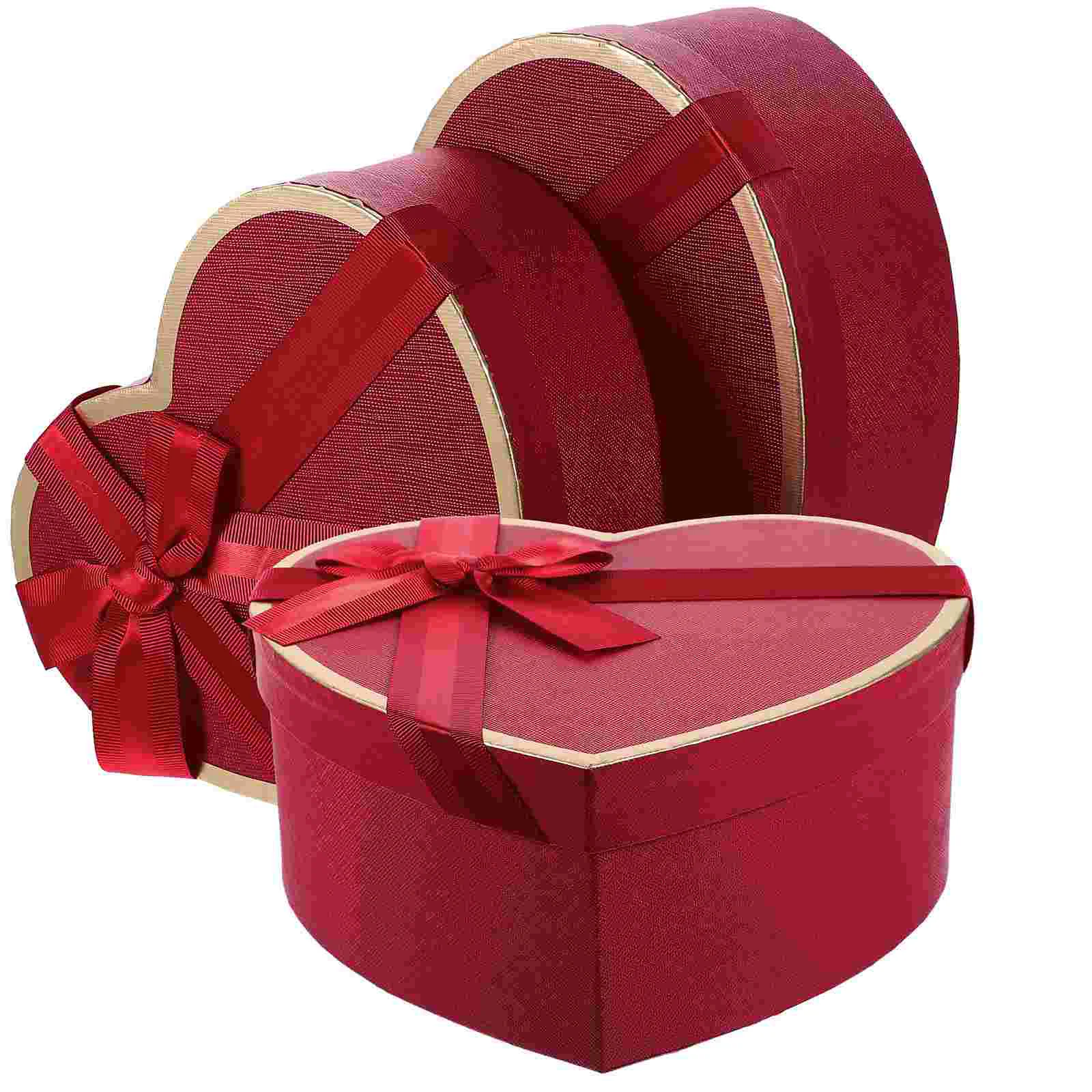 

Red Gift Boxes with Lids for Present Flowers Arrangements Packaging Gifts Valentine's Day