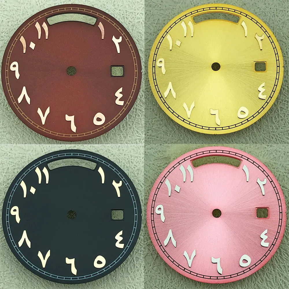 Циферблат с двойным арабским календарем диаметром 31 мм, подходящий для механизма 8285. Замена аксессуаров для часов поддерживает индивидуальный логотип.