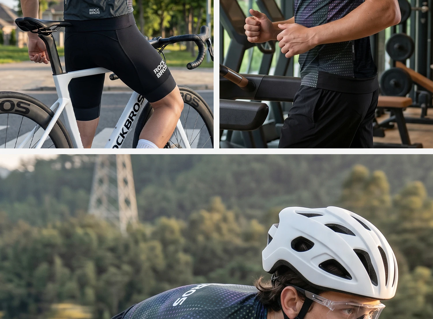 ROCKBROS Sommer-Radtrikot Leichtes Hochelastisches Oberteil Atmungsaktives Schnelltrocknendes Kurzarm-Trikot Herren-Radsportbekleidung – Detail 25