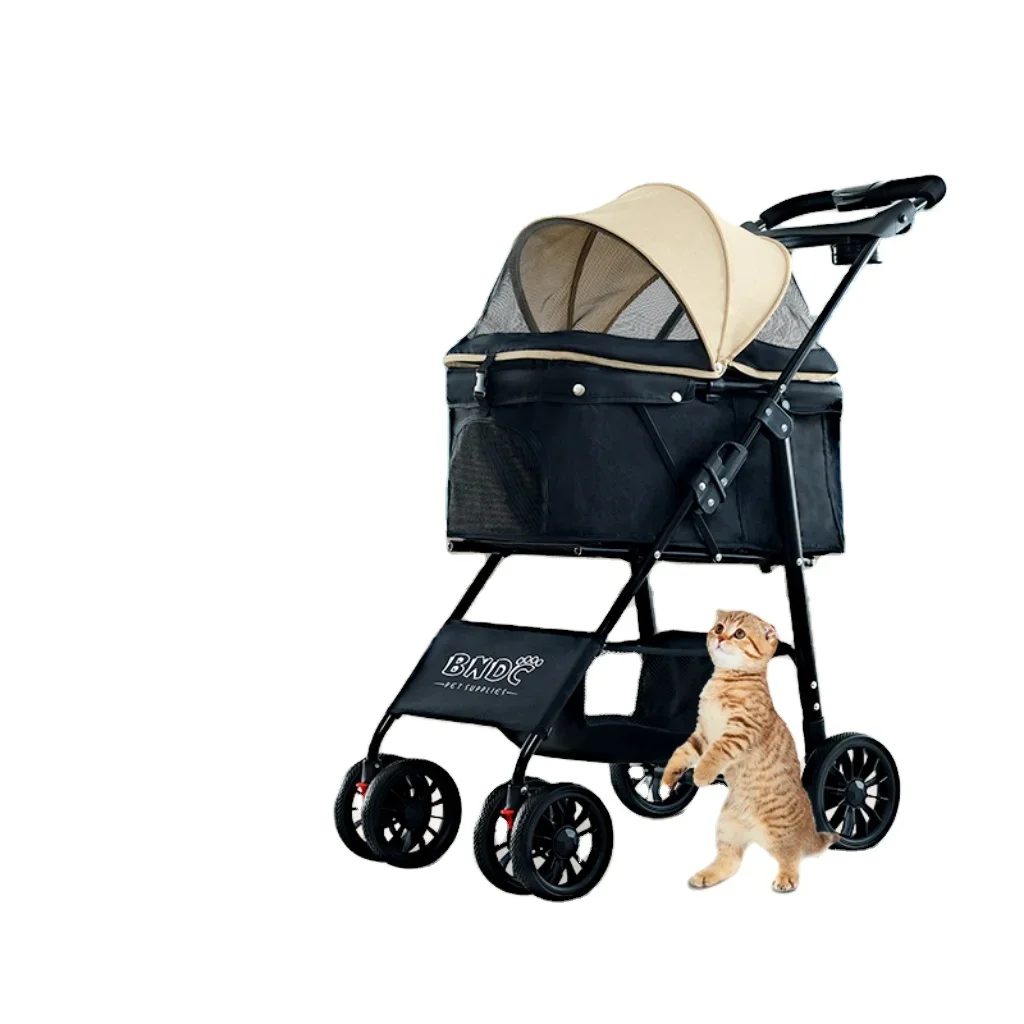 Cheap 4 wheel small pet stroller for cat/pet fold travel stroller small dog for pet travel /wholesale dog stroller pet carrier