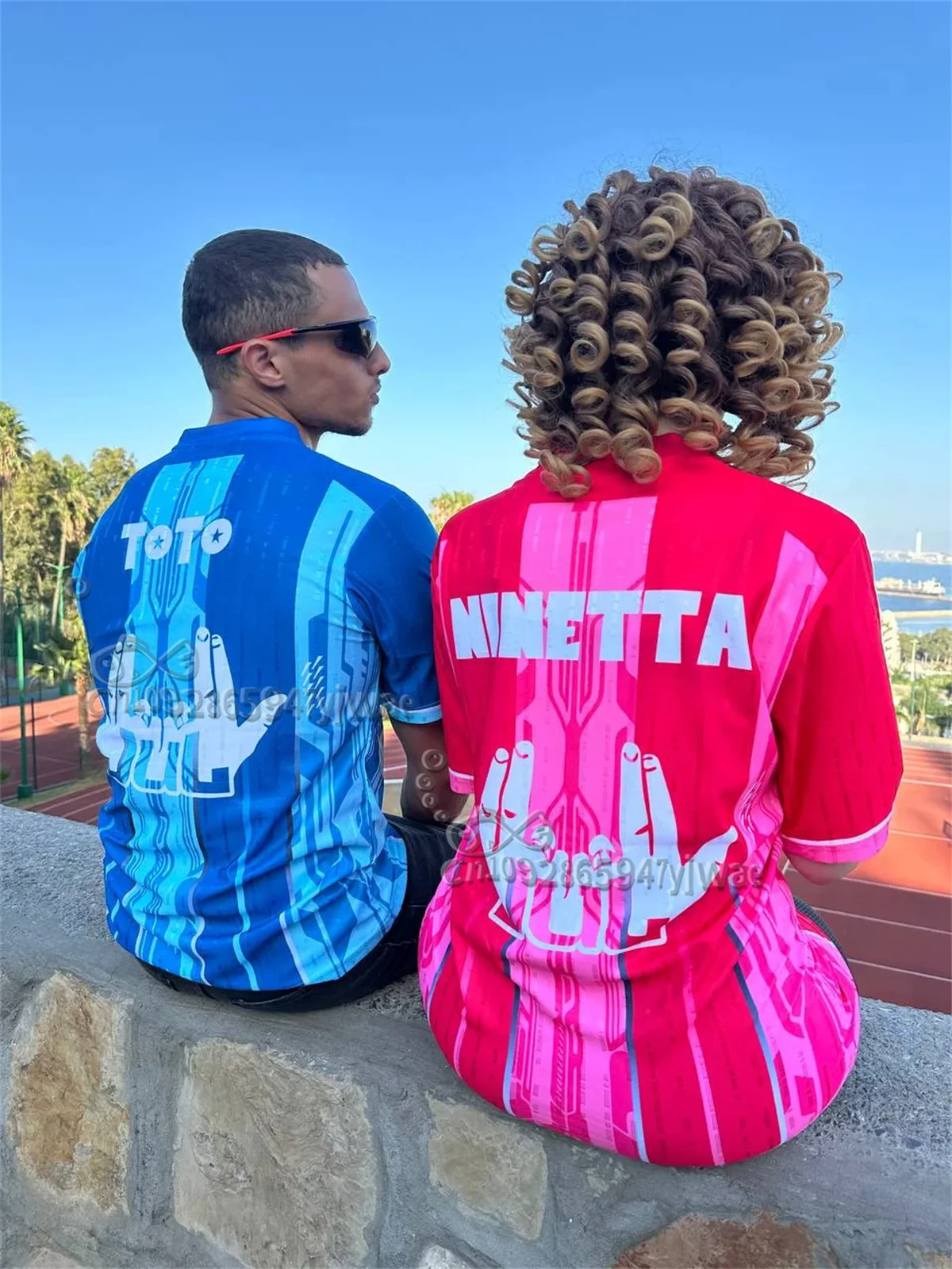 Camiseta JUL Maillot TOTO Et Ninetta para Homens e Mulheres, Estampa de Cultura Rap Moderna, Camiseta Respirável de Futebol, Top para Casais