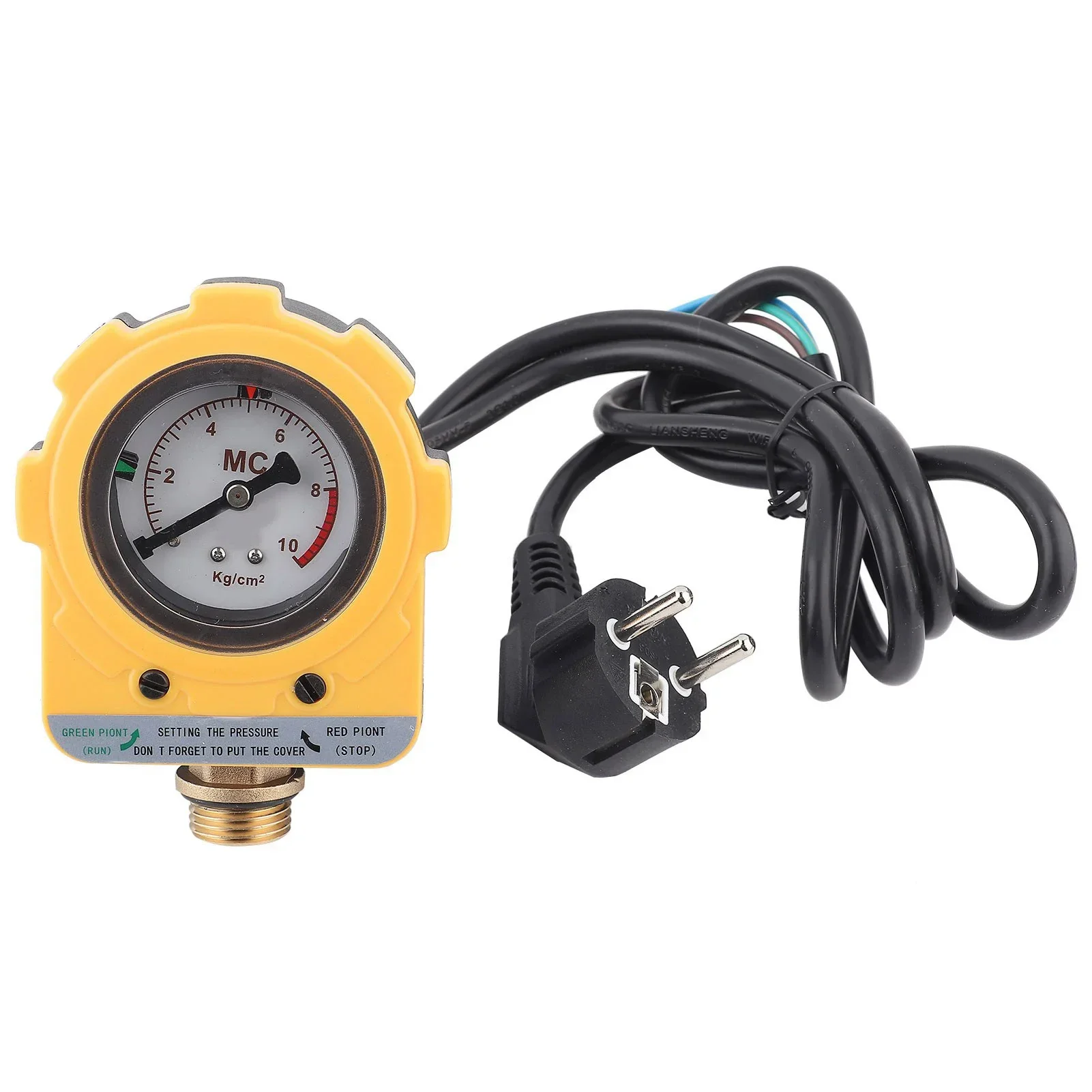 

10 бар, переключатель контроля давления, 220 В, 10 блока регулятора давления, электронный переключатель для водяного насоса (вилка европейского стандарта), переключатель давления