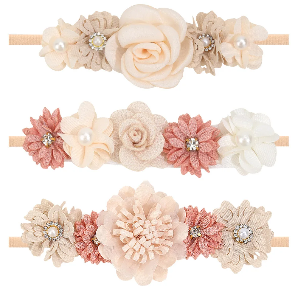 1pcs/3pcs Baby Girl Headband Cute Baby Elastic Hair Band Newborn Head Flower Toddler Headband Headwear Kids Accessories