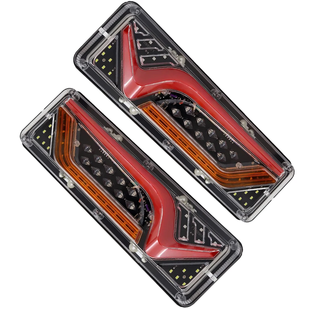 

2PCS Car ABS Rear Lights LED truck tail lights Fit for 12V-24V Lorries, Trucks, Trailers 12V-24V
