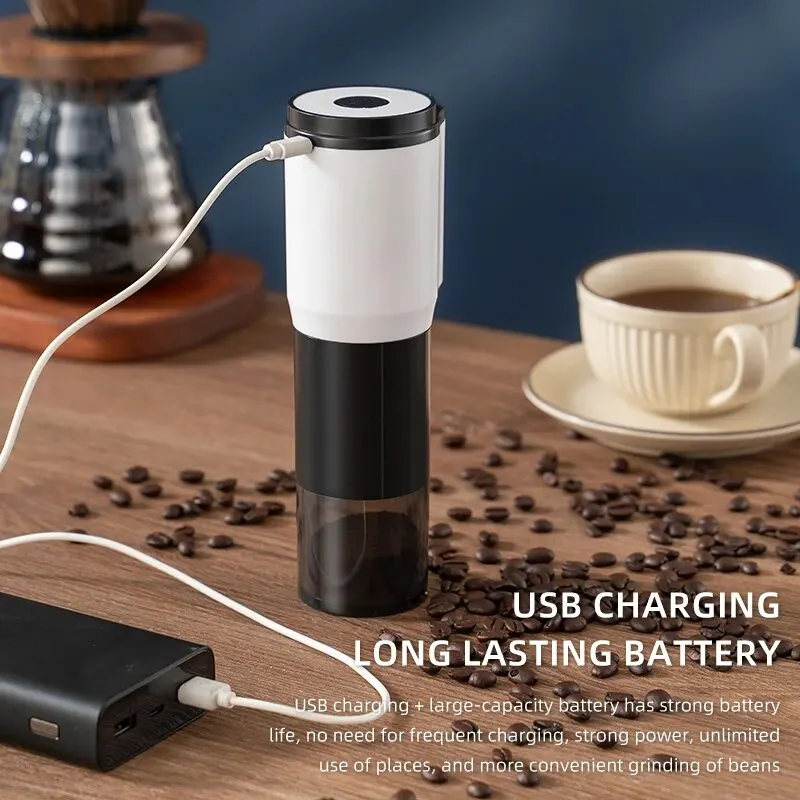 1PC Portable Electric Coffee Grinder TYPE-C USB Charge Ceramic Grinding Core Home Wireless Coffee Beans Pulverizer Grinder