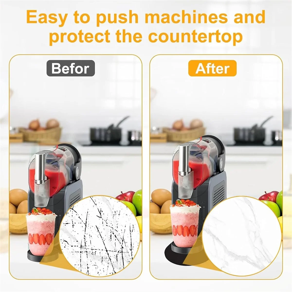 AAAL Sliding Pad for Slushie Machine FS301 and FS300 Smoothie Maker Mat Quickly Slide Frozen Drink Machine on Table image 4