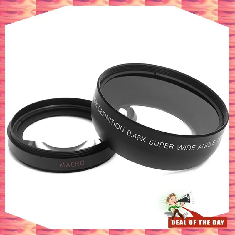 24-Hour Delivery Wide Angle Lenses 0.45X 52Mm Wide Angle HD Lens Conversion Wide-Angle Camera Lens With Macro Lens