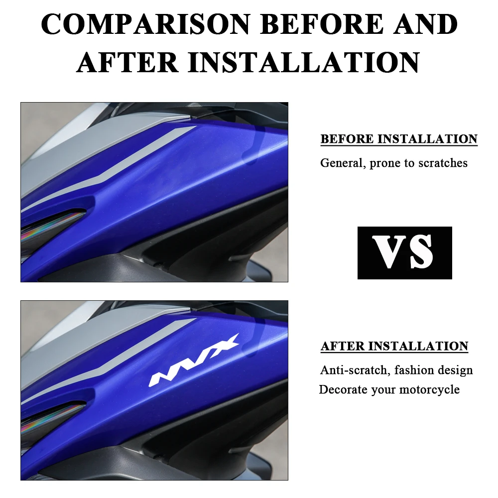 Waterproof Motorcycle Stickers Accessories For Yamaha NVX155 NVX 155 NVX125 2017-2020 2021 2022 2023 2024 2025 Motorbike Decals