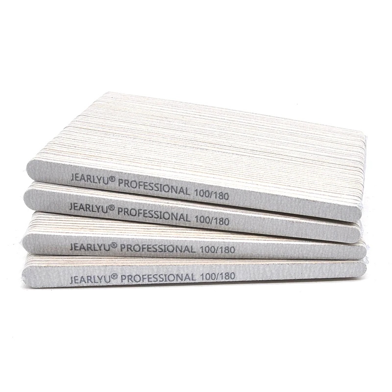 100/200Pcs Double-sided Nail File 100/180/240 Grey Sandpaper Wood Files Professional Pedicure Manicure Polishing Files Tools Set