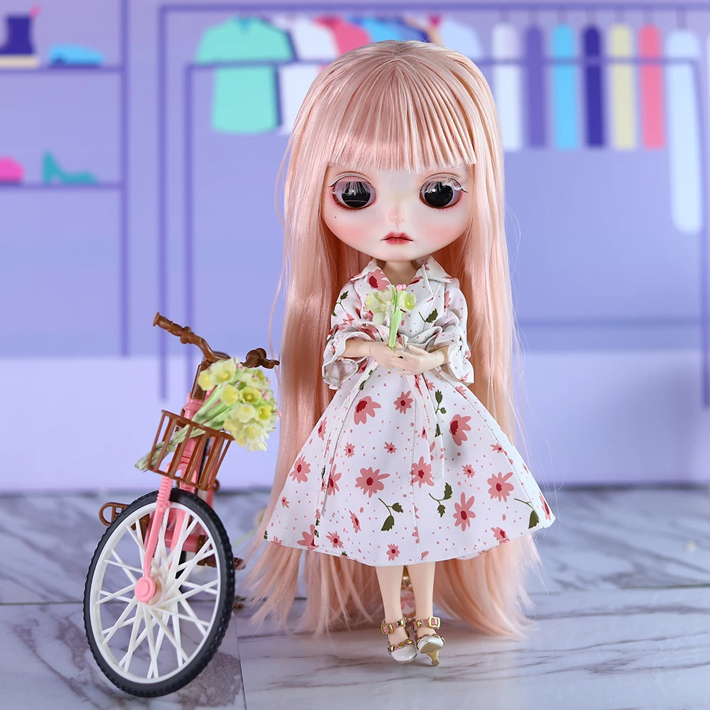 ICY DBS Blyth 1/6 Doll Handdrawn Set Featuring White Long Lash Sleeping Eyes bjd Doll Set SD