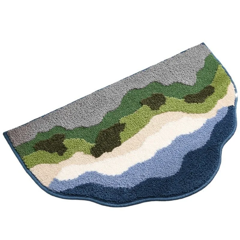 

Small fresh household imitation cashmere floor mat, absorbent mat bathroom