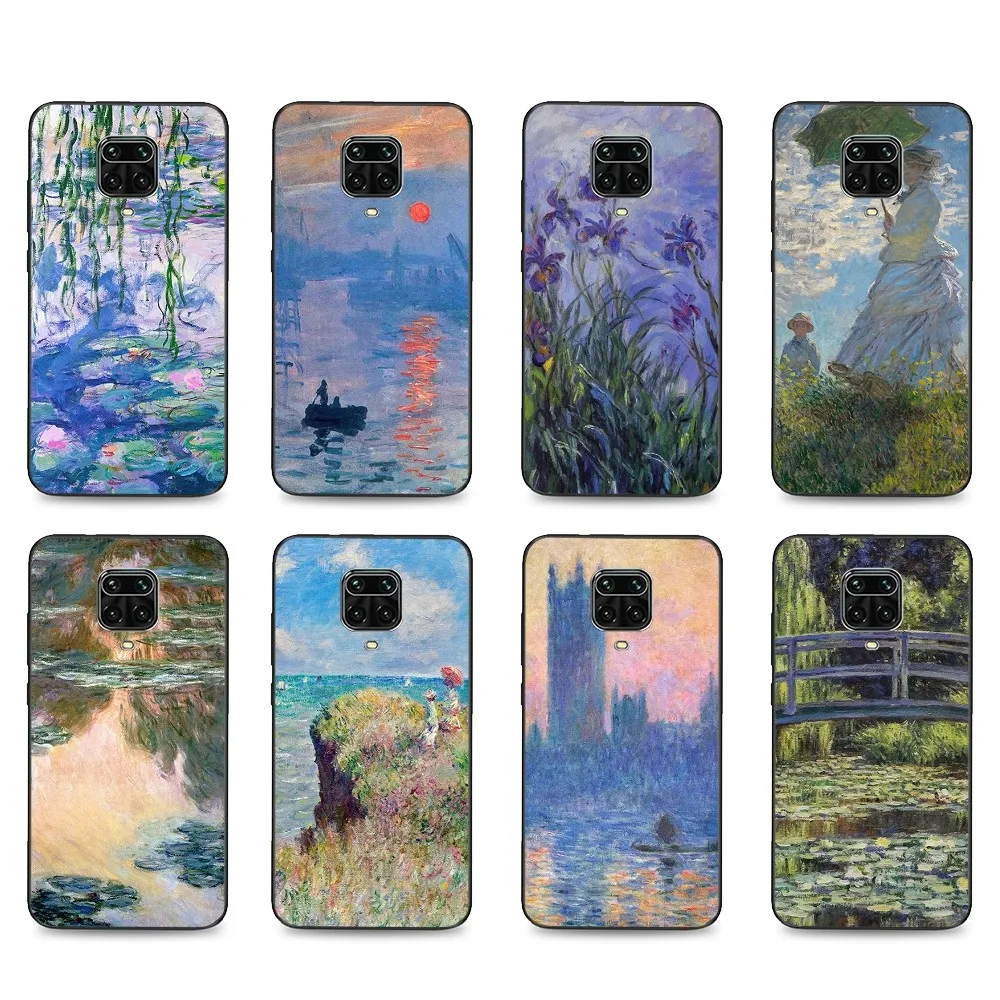 Claude Monet Impressionism Painter Phone Case For Xiaomi Mi 5X 8 9 10 11 12 Lite Pro 10T PocoX3pro PocoM3 Note 10 Pro Lite