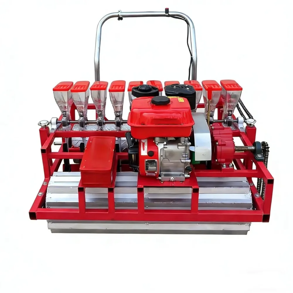 BIRUI NEW 6 Rowl/Petrol Engine Vegetable Planter Seeder with Gear for Farm Use High Productivity