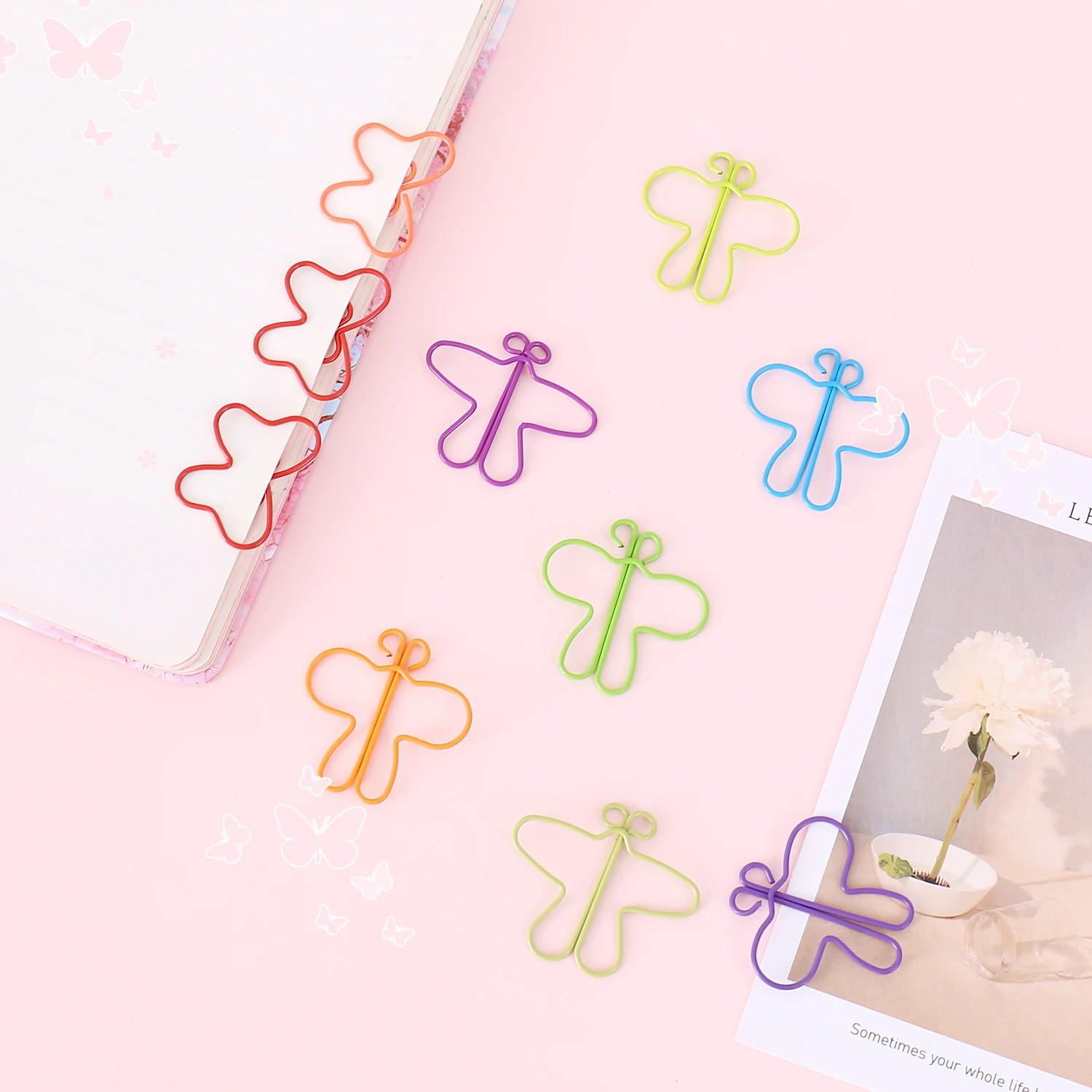 

Butterfly Shape Paper Clip Color Cute Clip Paperclip Spring Office Stationery Bookmark Cute Paper Clips Decorative Planner Clips