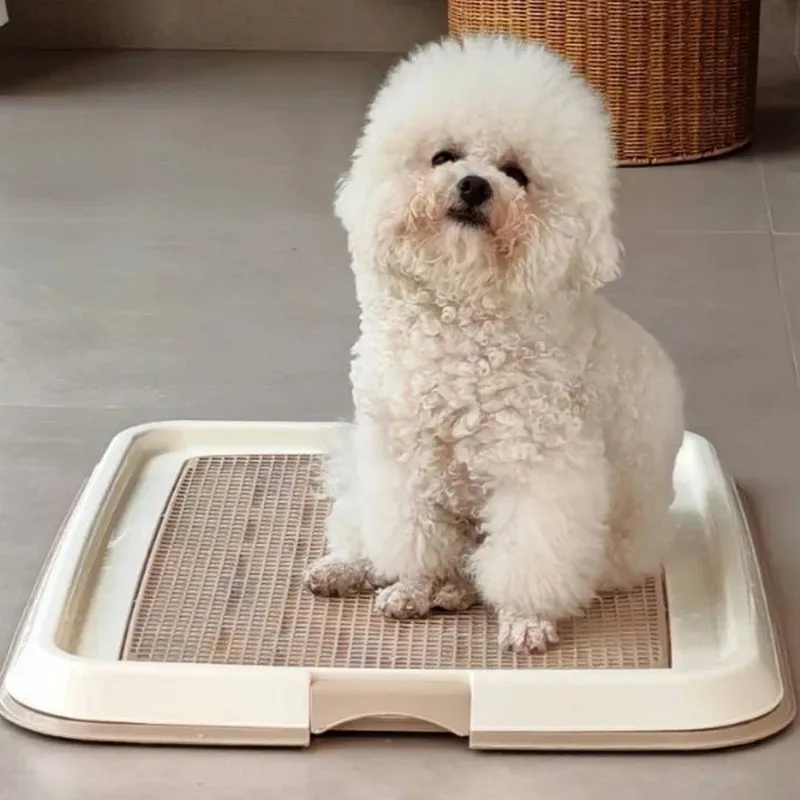 

Pet dog toilet, plastic removable easy to clean without wet feet, reusable splash-proof bedpan training dog potty