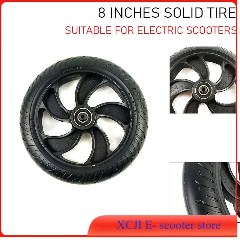 

8-inch scooter rear wheel scooter wheel electric power assisted scooter solid tire with wheel hub bearings