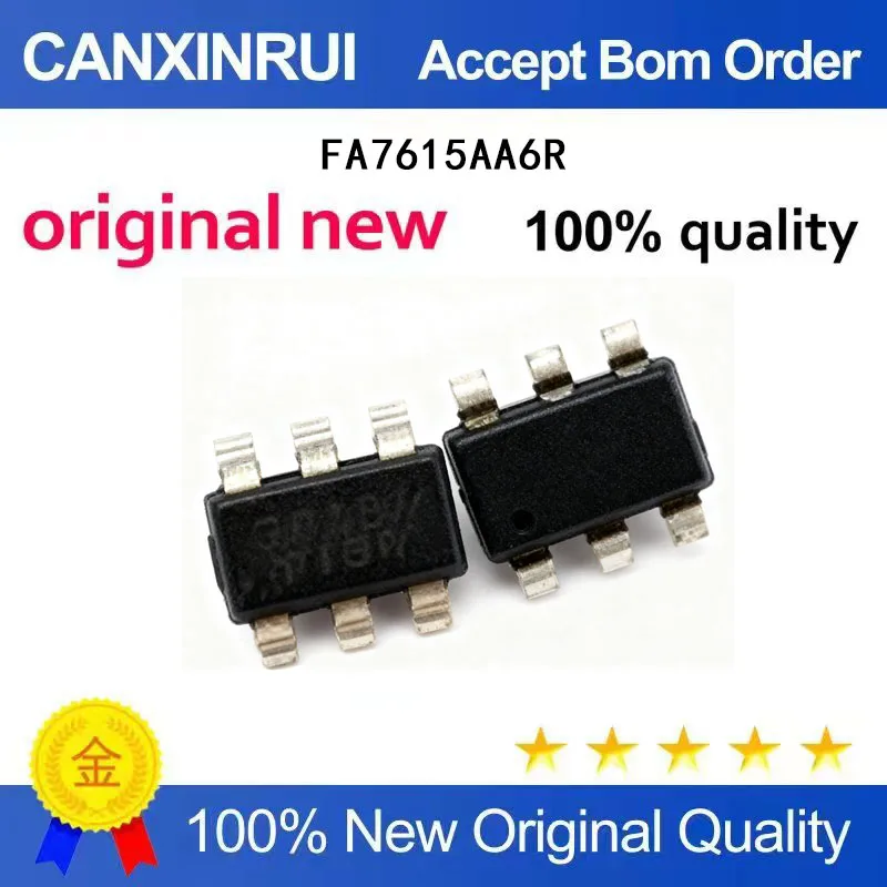 (5-100pieces)Brand new FA7615AA6R with silk screen 7615A SOT23-6 package, in-stock chip IC, minimum order of one piece