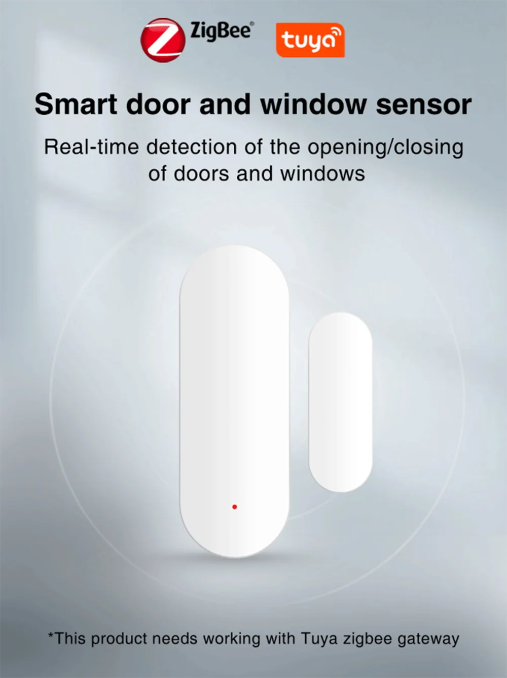 Gorelax 500A Tuya Zigbee Door Sensor Window Contact Sensor Open Closed Detector Smart Home Security Via Tuya Hub Smart Life