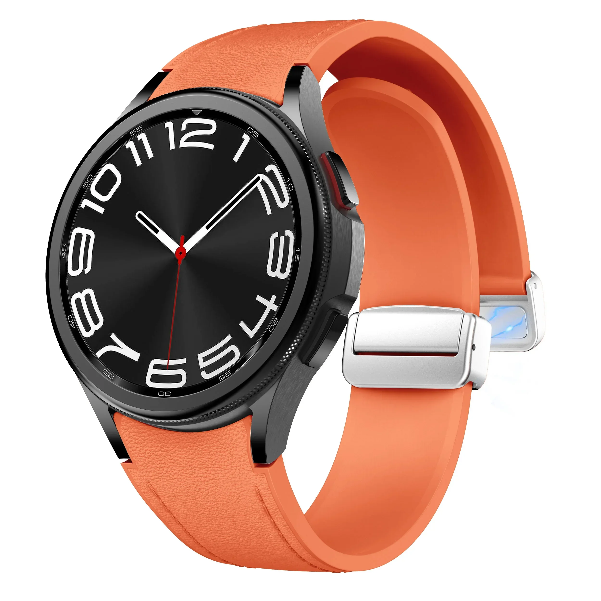 

Кожаный + силиконовый ремешок для Samsung Galaxy Watch 6 5 4 44 мм 40 20, браслет для Galaxy Watch 6 4 Classic 47 мм 46 43 мм 42 мм
