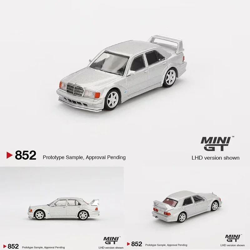 

PreSale MINIGT 852 1:64 190E 2.5-16 Evolution II Silver Diecast Diorama Model Collection Miniature Toys