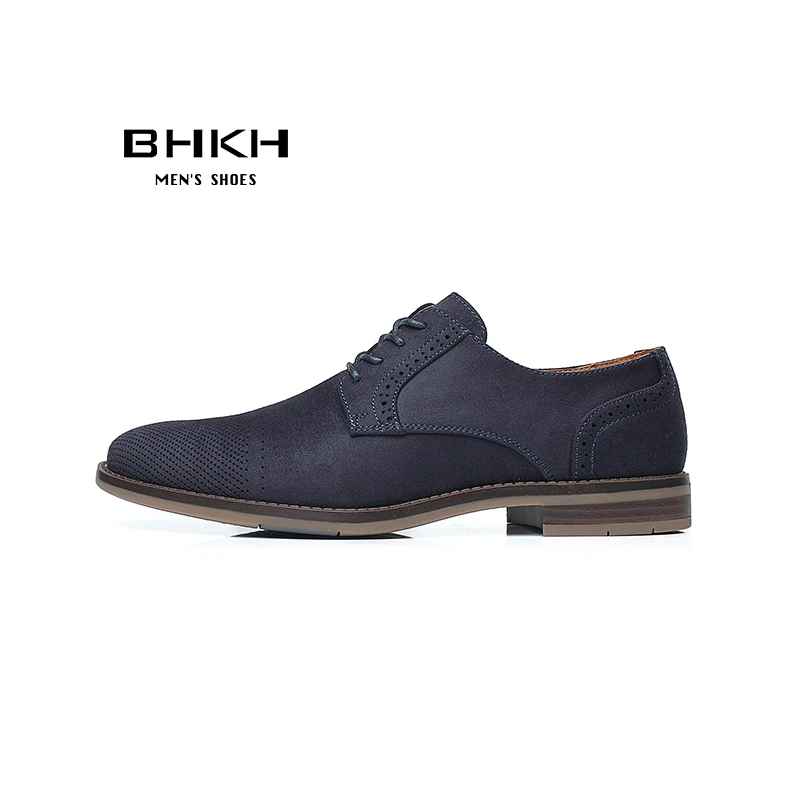 2024 Spring/Summer New Fashion Man Shoes Textile Breathable Casual Shoes Lace up Comfy Office Style Outdoor Walking BHKH Men Sho