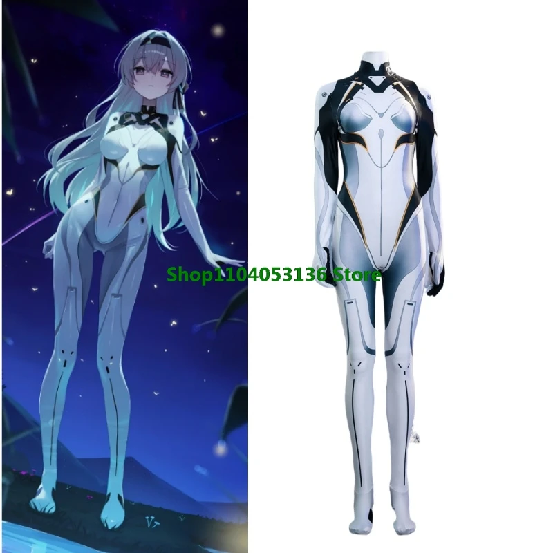 Firefly cosplay traje honkai estrela ferroviário firefly cosplay traje feminino sexy macacão roupas de halloween conjunto completo