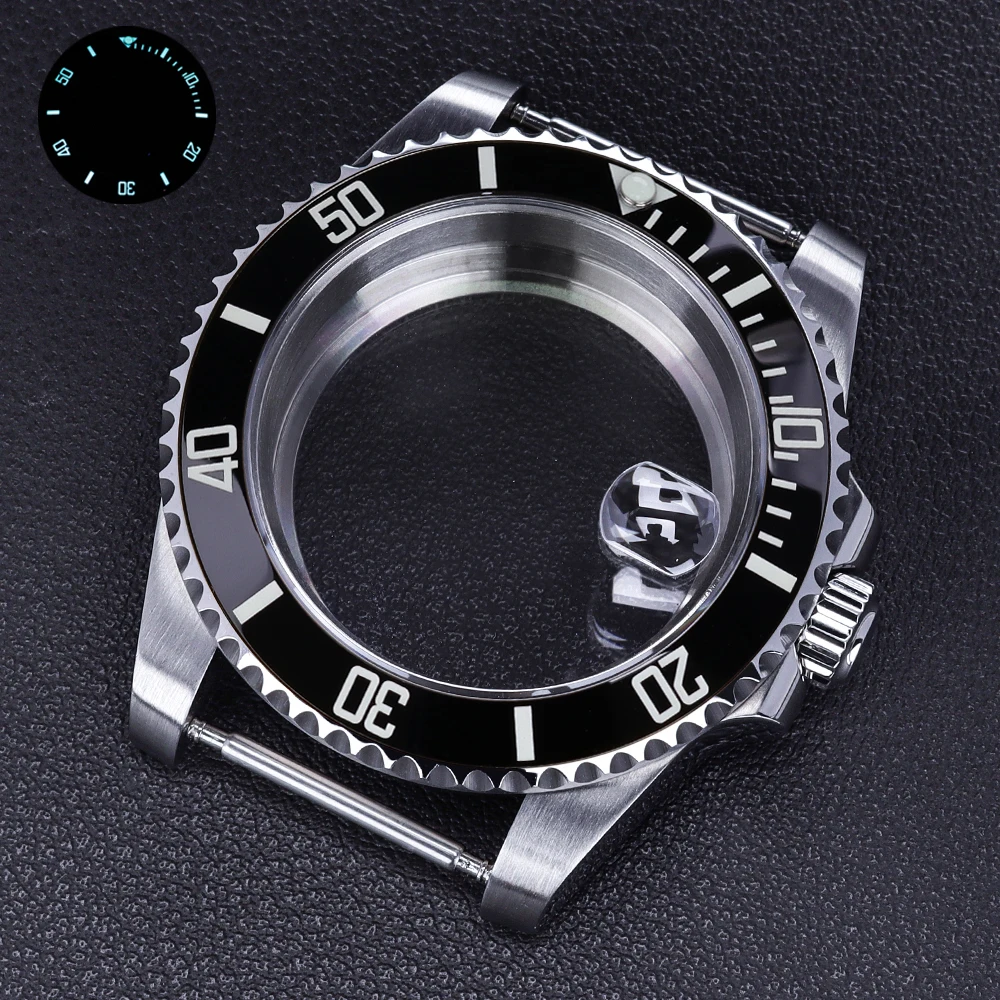 boitier-de-montre-de-plongee-40-mm-20-atm-insert-sub-noir-vert-bleu-luminescent-c3-pour-mouvements-nh35-nh36-2824-miyota8215-verre-saphir