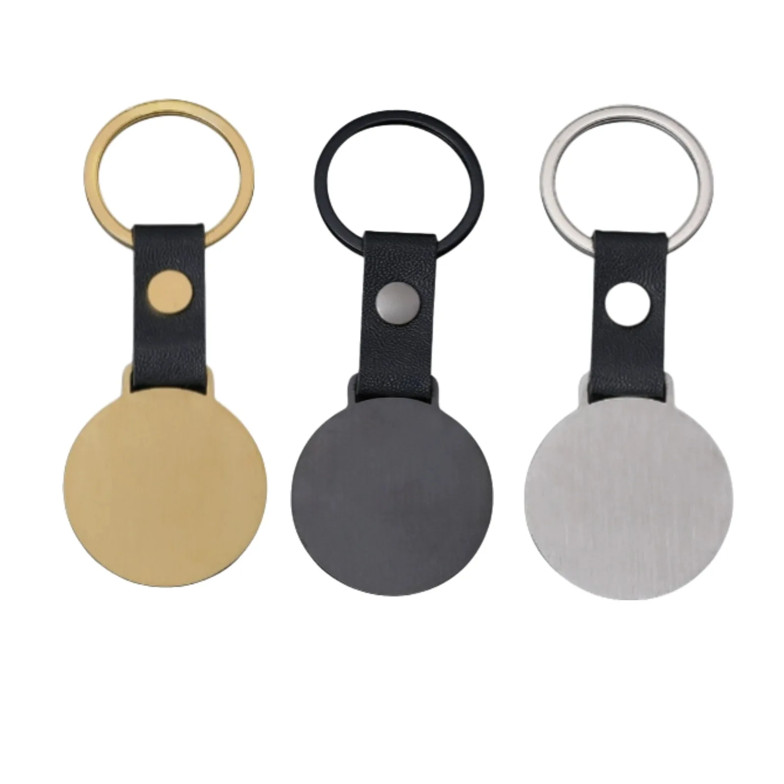 Stainless Steel Dogtag Keychain Blank To Record Metal Military Tag Key Chain Key Ring Matte Surface