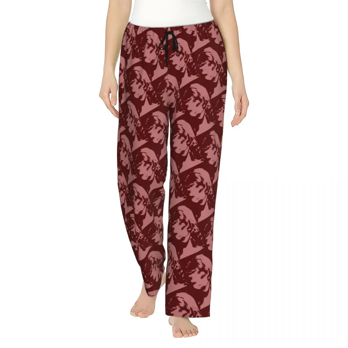 Custom Martinez Melanie Pajama Pants Sleepwear for Women Elastic Waistband Sleep Lounge Bottoms with Pockets view 3