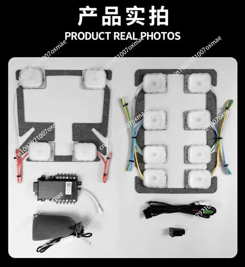 12-Point Pneumatic Car Seat Massager - Adjustable Lumbar & Waist Support, Built-In Air Pressure Massage System for Driving
