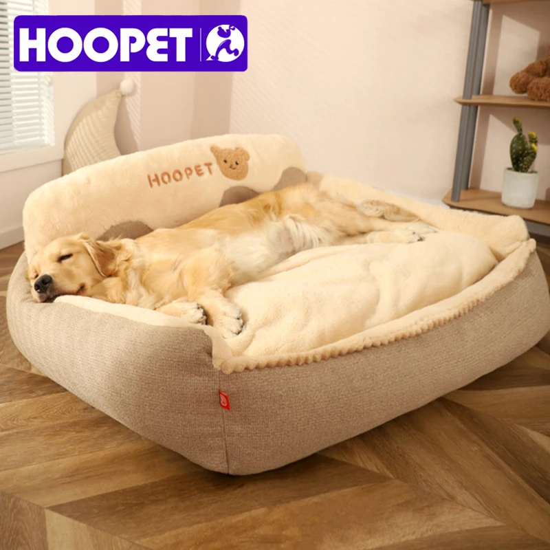 

HOOPET Bed for Dog Cat Soft Thickened Flannel Pet Nest Dogs Baskets Cats Mat Puppy Kennel Breathable Beds Pet Supplies