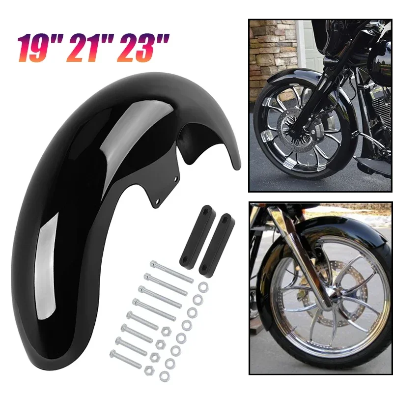 

Motorcycle 19" 21" 23" Wrap Front Fender Mudguard For Harley Touring Electra Street Glide Road King Ultra Custom Baggers