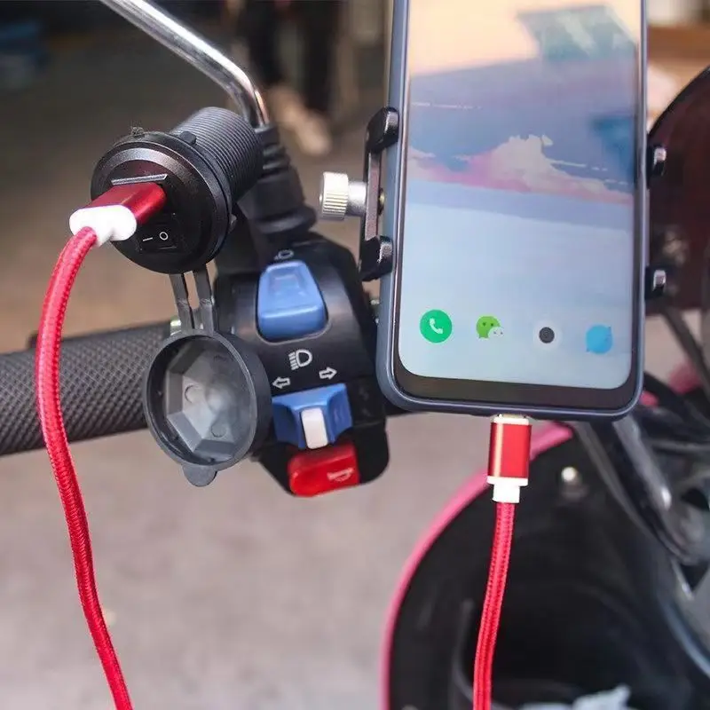 

Motorcycle Mobile Charger Single USB Port Mobile Phone Retrofitting USB Waterproof Accessory for suzuki gsr 600 honda hornet 600