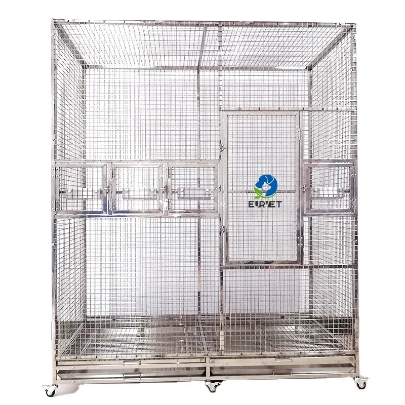 Hot Selling Pet Bird Cage Veterinary Equipment Stainless Steel Pet Breeding Bird Parrot Pigeon Cage