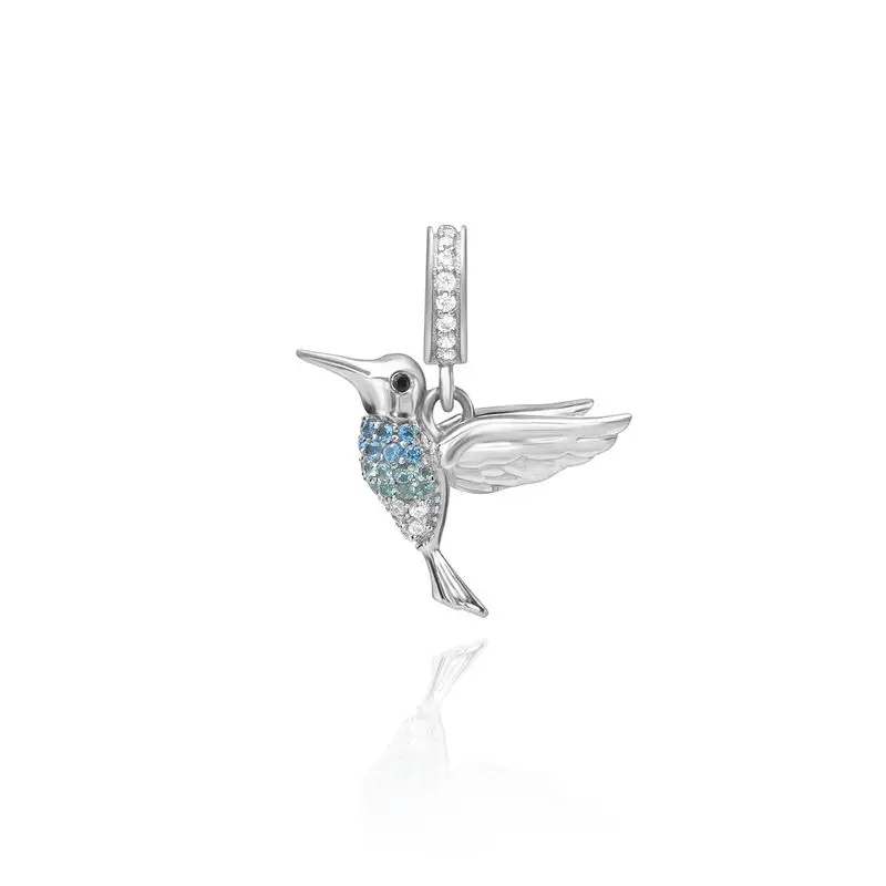 New 925 sterling silver hummingbird swallow pendant bead decoration Fit original European bracelet jewelry DIY women\'s jewelry