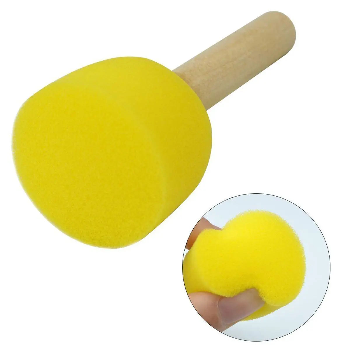 Round Sponge Brush Set for Kids, Ferramentas de pintura, DIY, 4 tamanhos, 20 pcs