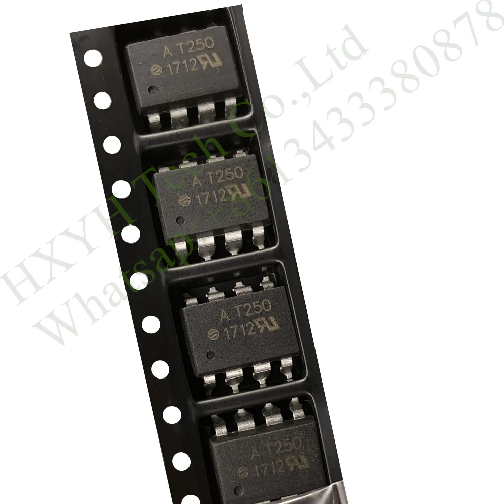 (10pcs/Bag) AT250 HCPL-T250-500E HCPL-T250-000E SOP-8/DIP-8 IGBT Gate Driver Optocoupler Chip