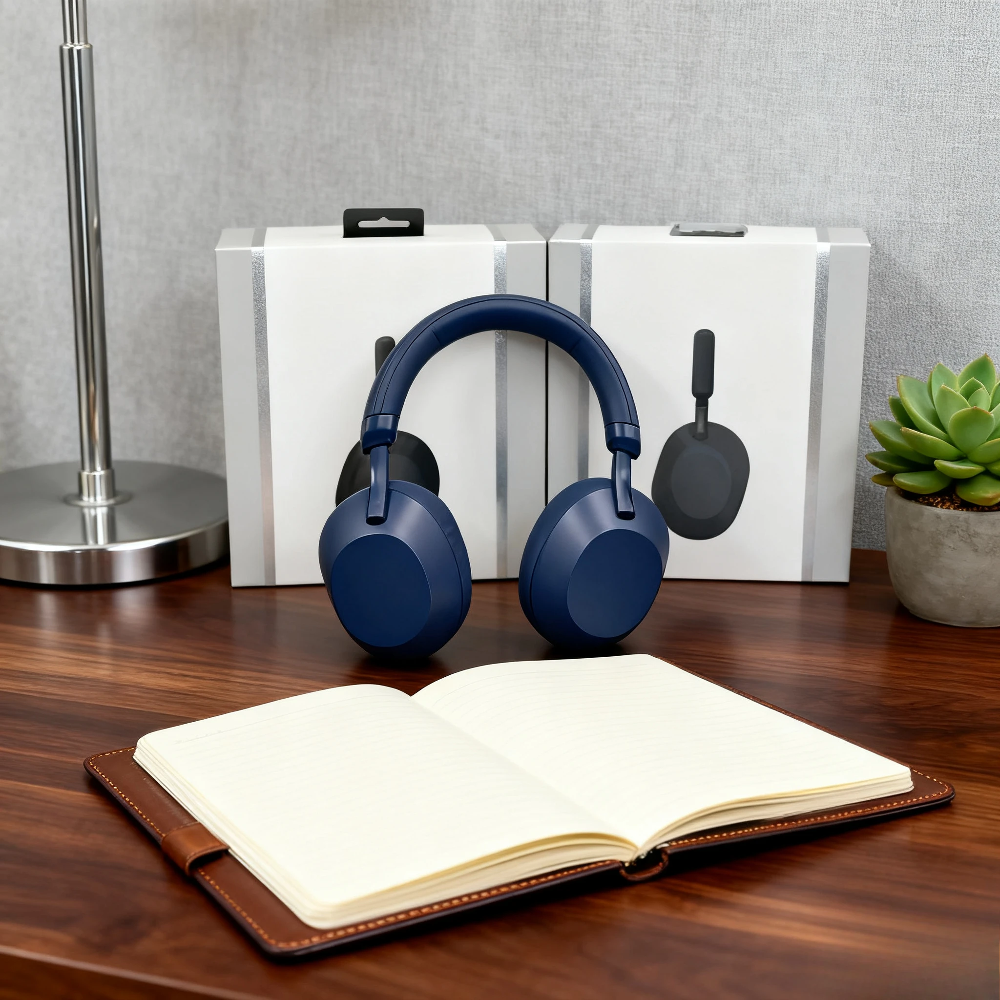 Écouteurs Bluetooth sans fil sur l'oreille WH1000XM5 avec son stéréo, adaptés au sport et aux jeux