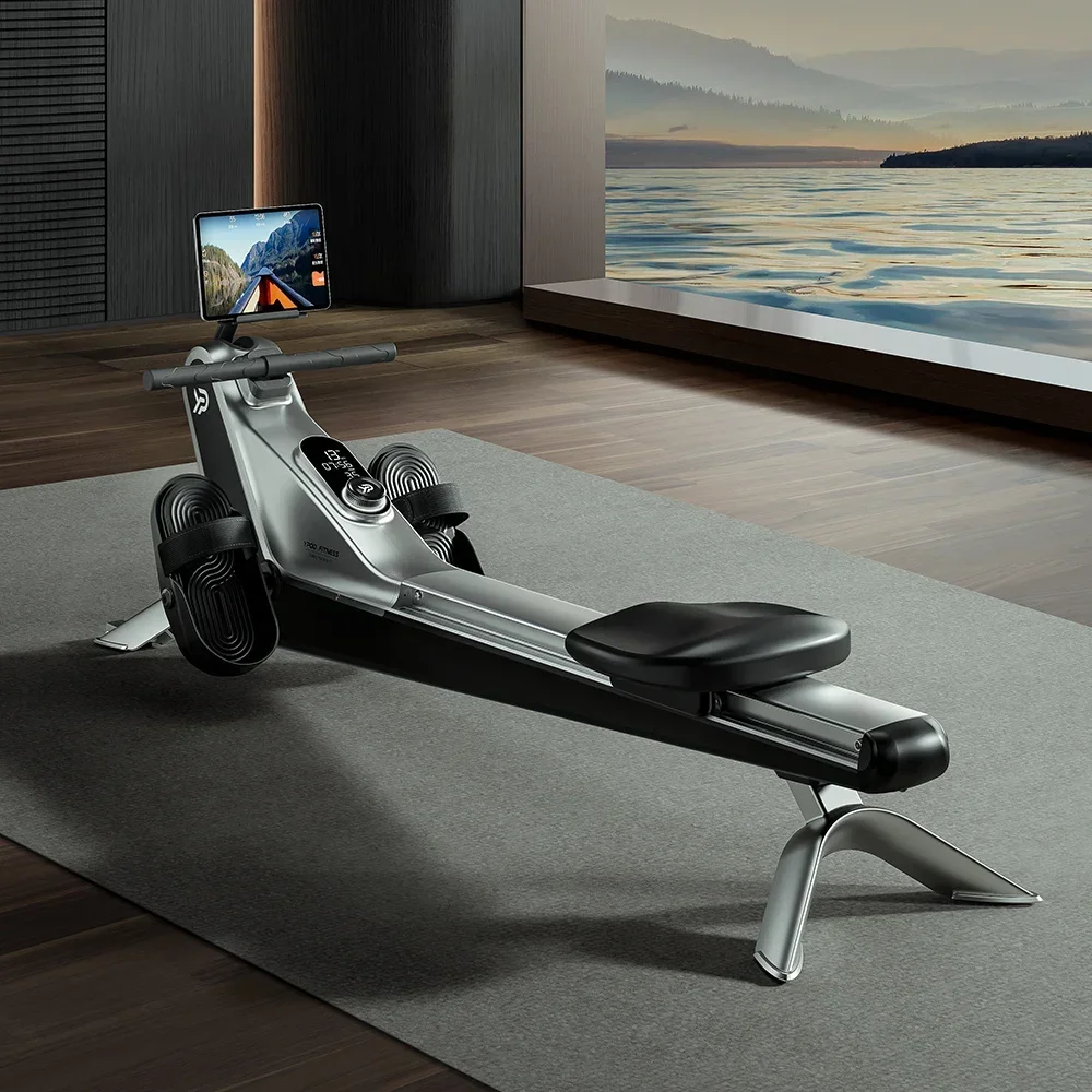 آلة تجديف الهواء المغناطيسية الجديدة المصنوعة من الألومنيوم عالي الجودة للياقة البدنية التجارية مع تطبيق YPOOFIT