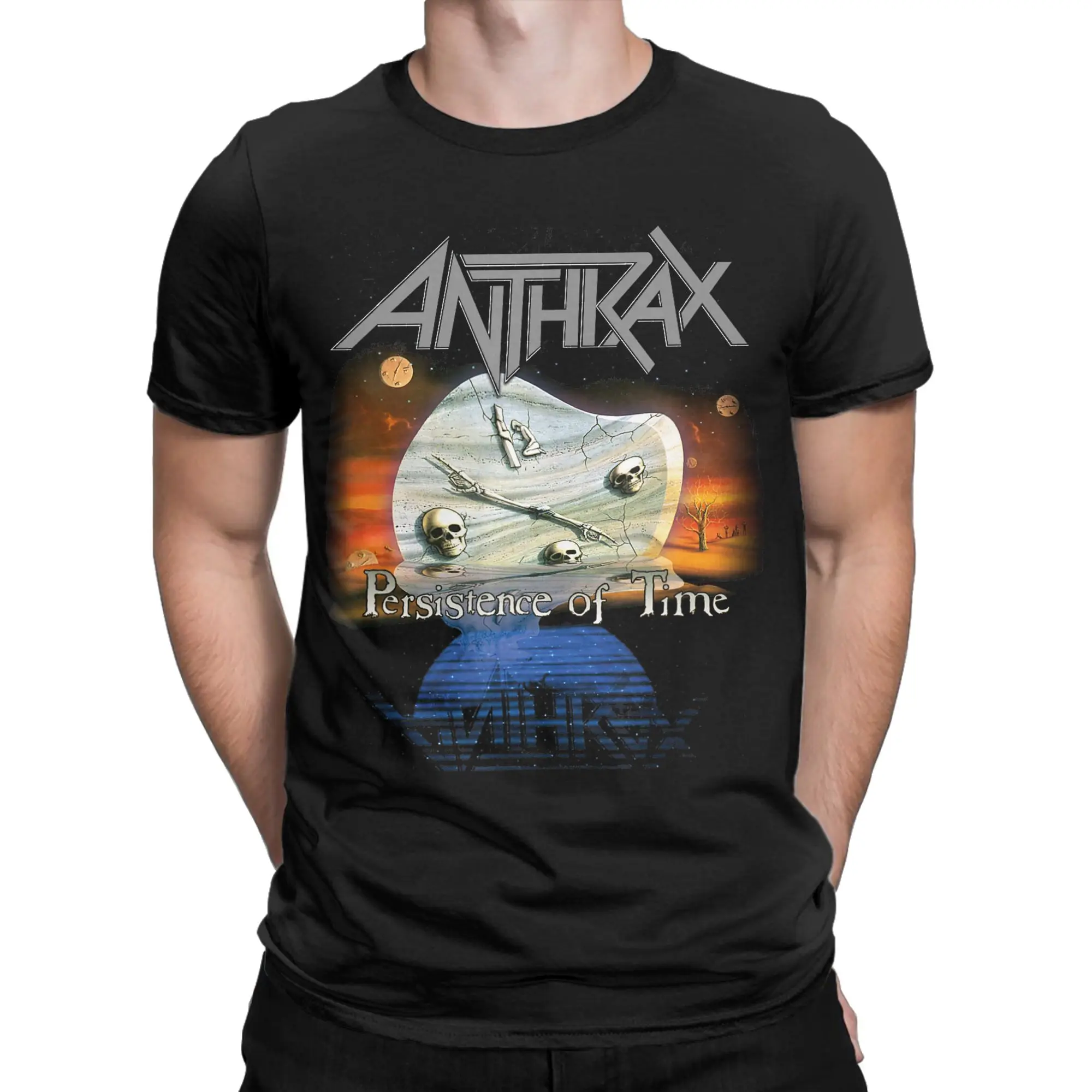 Anthrax Persistence of Time 30th Anniversary Men T Shirt Fashion Tee Shirt Short Sleeve Crewneck T-Shirt Cotton New Arrival Tops