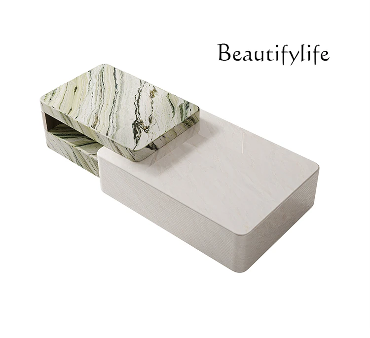 

Natural marble coffee table modern Italian minimalist design creativity