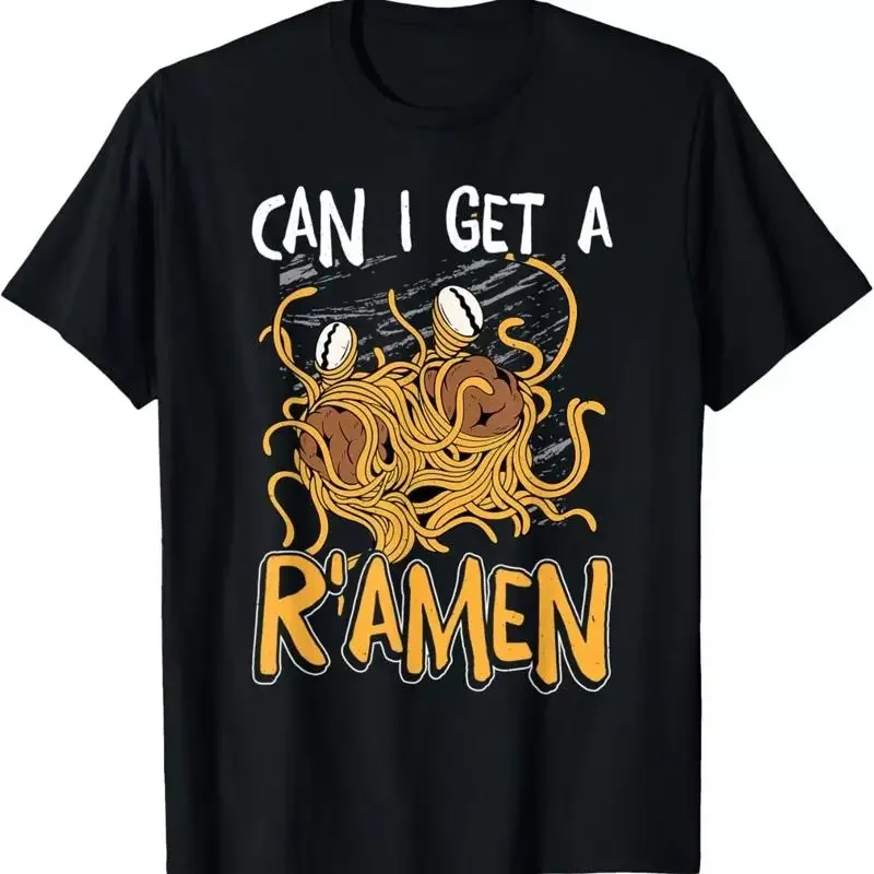 

Flying Spaghetti Monster Ramen Graphic Tee Pastafarian Funny Novelty T-Shirt