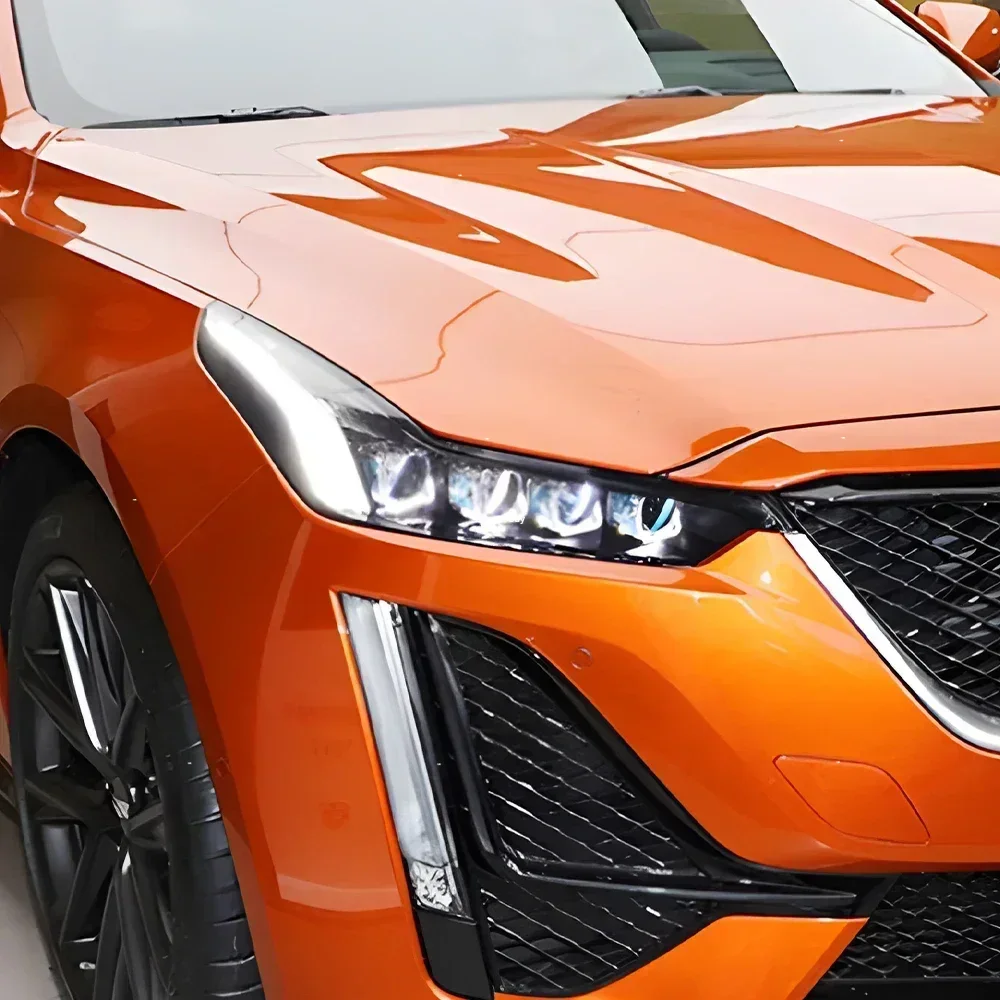 

Для Cadillac CT5 2019-2023 автомобильные передние фонари, обновленные динамические мигающие 4 линзы проектора, аксессуары, светодиодные автомобильные фары в сборе