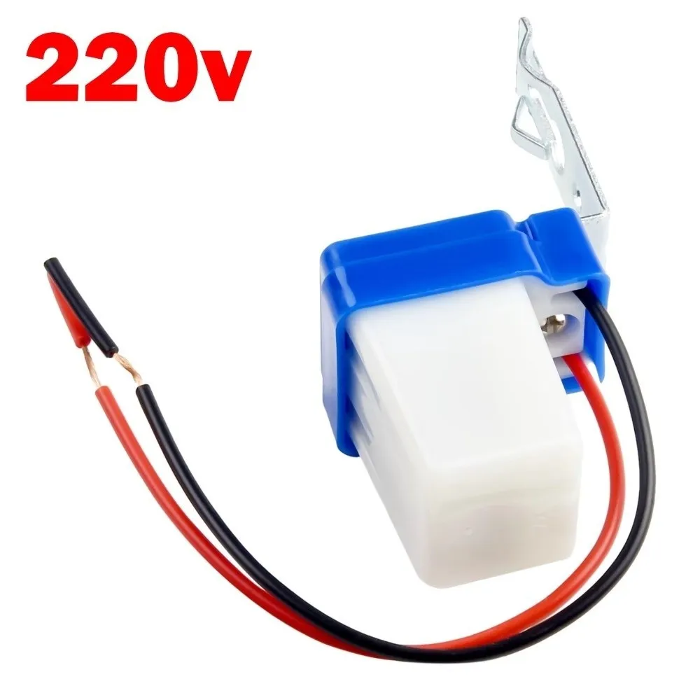 Automatic Auto On Off Photocell Street Light Switch AC 220V Adjustable Photoelectric Sensor Control 50-60Hz 10A
