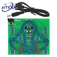 DC 3-5V DIY LED Swing Wind Chime Electronic Kit Shaking Wind Chime Analog School Soldering Training Fun Welding Suite